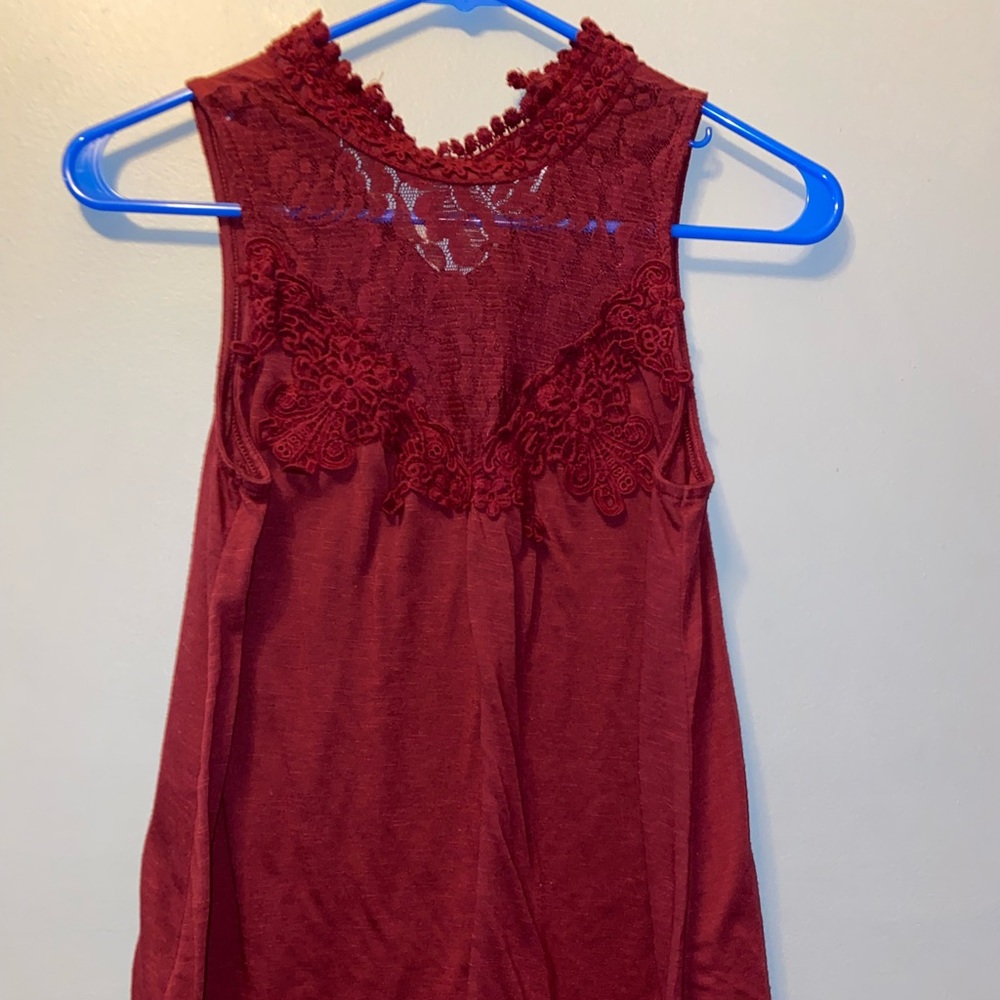 High neck lace top.